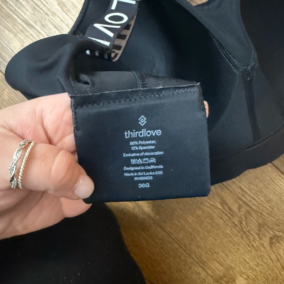 Black Women's Sports Bra - Picture 3 of 3